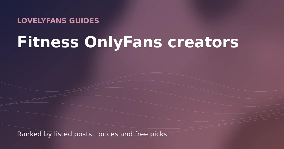 Abstract header art with the title “Fitness OnlyFans creators” for the LovelyFans guide